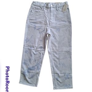 Universal Thread Vintage Stretch Straight Acid wash white/blue jeans NWT